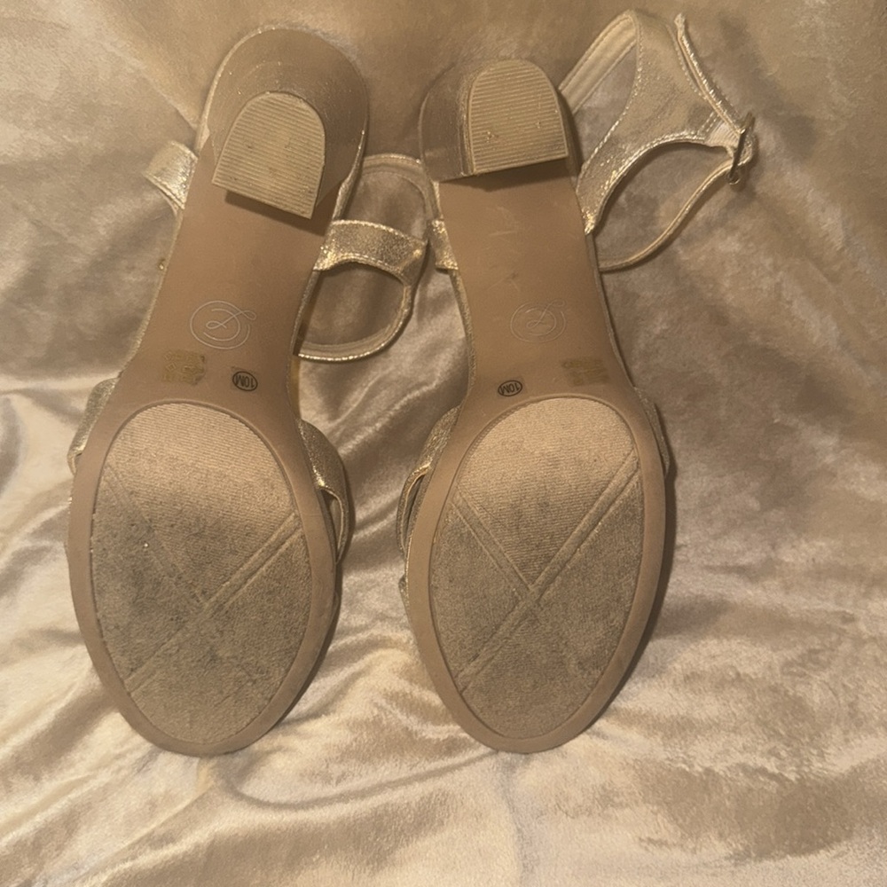 Chinese Laundry Sexy Gold Glitter shoes size 10 - Picture 5 of 8